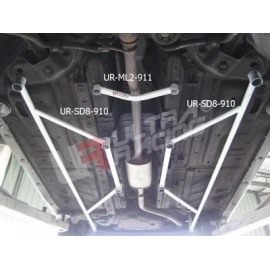 Fiat Idea 06+ 1.4 UltraRacing 2x 4-Point Rear/Side Braces