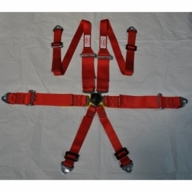Hel Performance Harness FIA / Hans Aluminio Rojo
